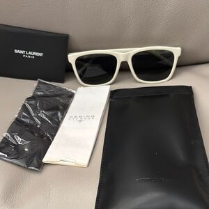 Saint Laurent White Sunglasses